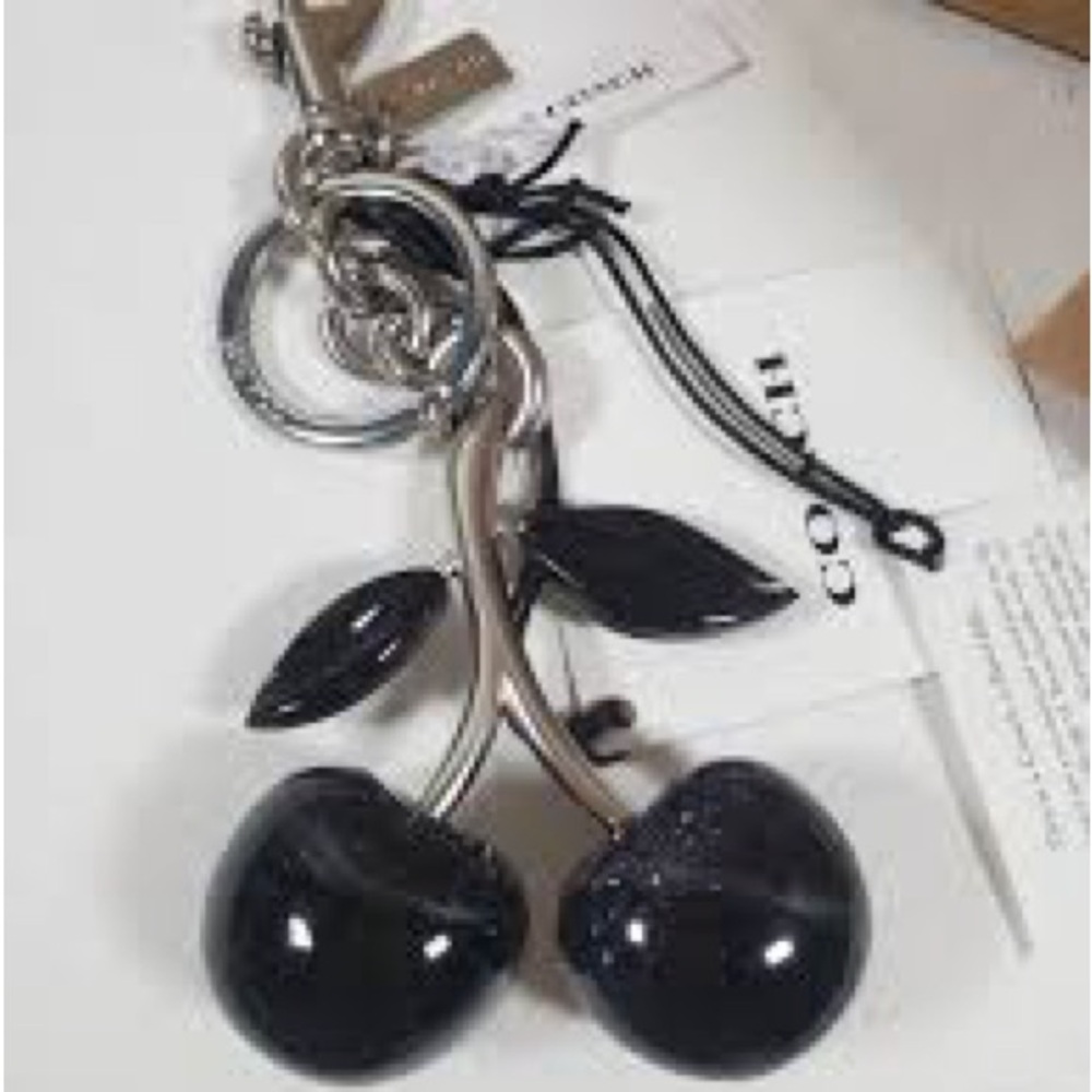 Coach cherries keychain black and silver - Picture 8 of 11